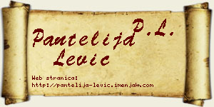 Pantelija Lević vizit kartica